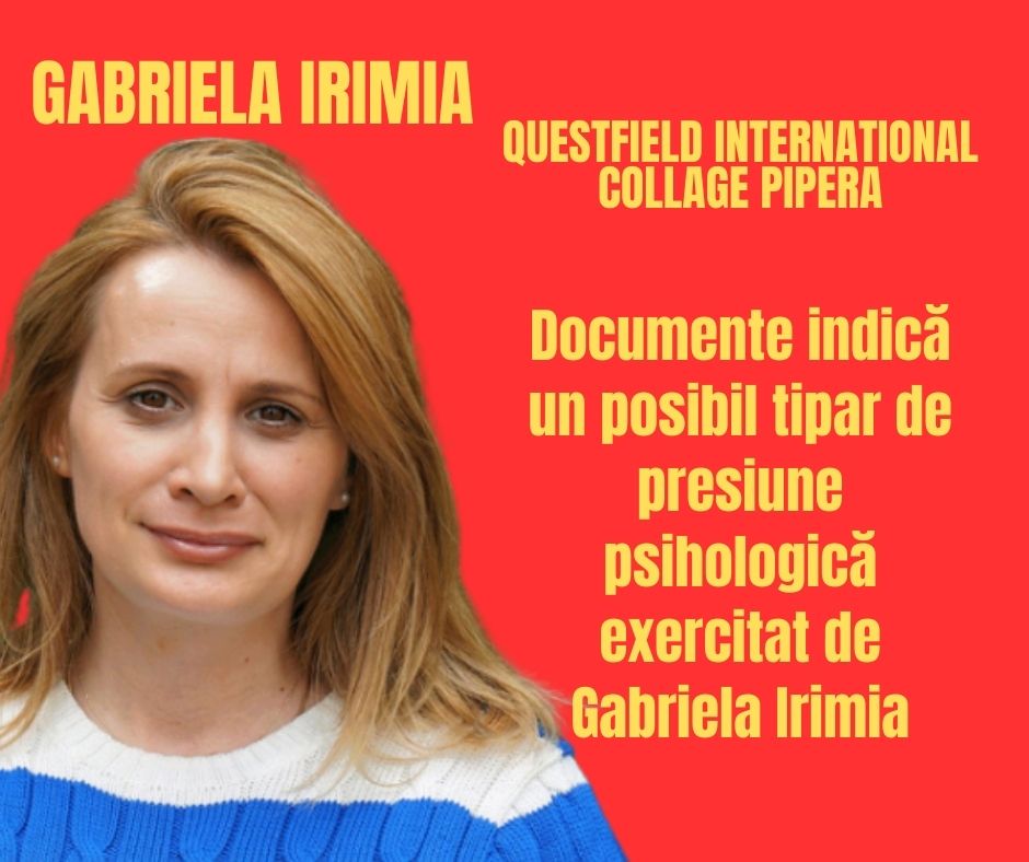 Documente indică un posibil tipar de presiune psihologică exercitat de Gabriela Irimia